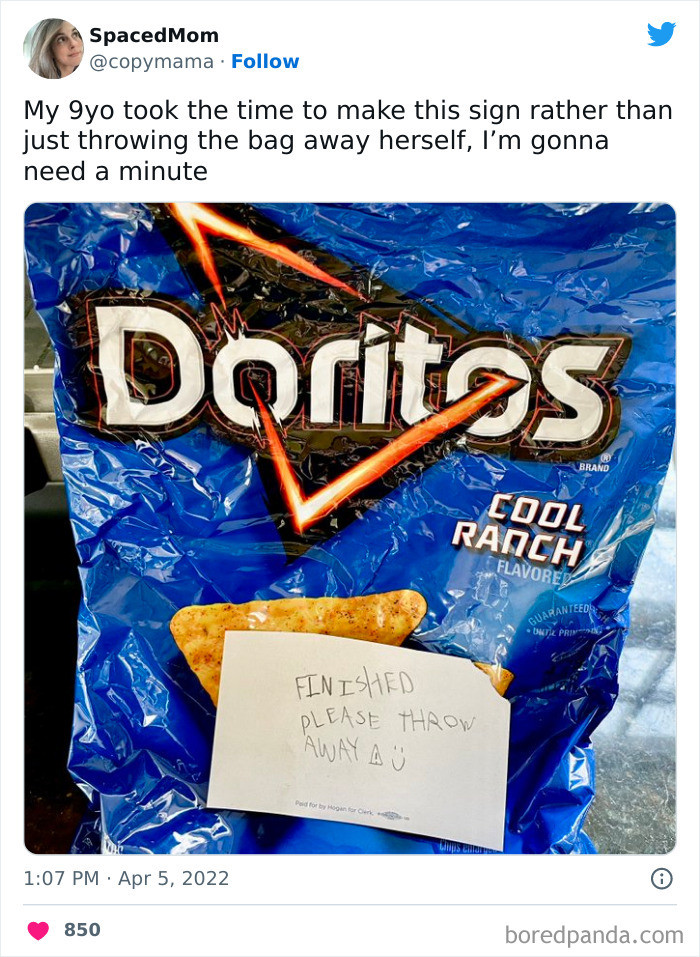 11. Rather than throwing the bag, just put a sign