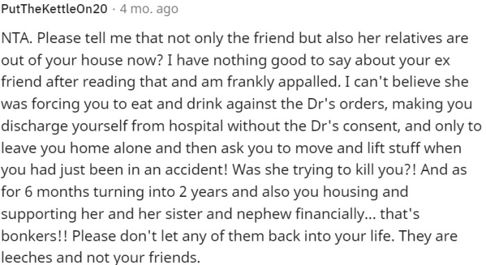 It's understandable that you have negative feelings towards your ex-friend and her relatives, considering their actions.