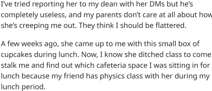 She had been following him around for months and had created a Tumblr page of edited pictures of them as a couple.