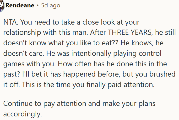 He knows; he doesn't care.