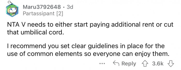 Here's how the Reddit community reacted to u/RoommateMamaDrama's post: