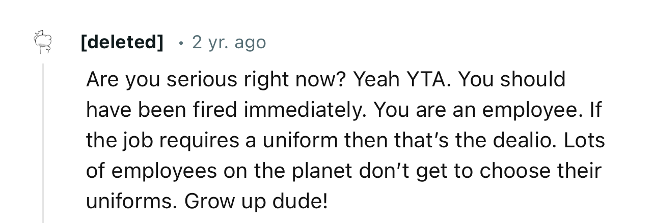 “Yeah YTA. You Should Have Been Fired Immediately.”