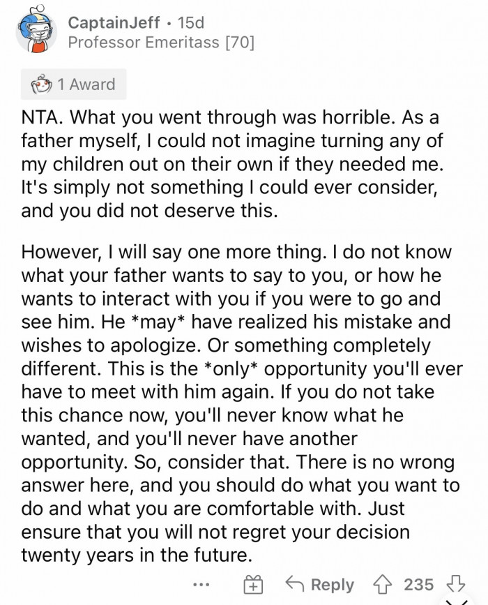 This may answer her questions too, for her own peace, right?