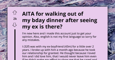 Friendship Turns Sour As Woman Walks Out Of Her Birthday Dinner Because Friend Invites Her Ex