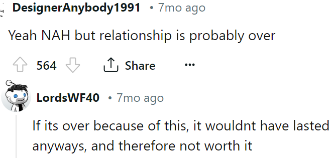 If he can't take no for an answer, then they shouldn't be in a relationship