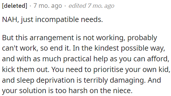 OP needs to prioritize his own child.