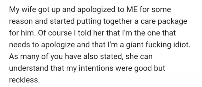 Guess what? The author's wife did something surprising and sweet the next morning