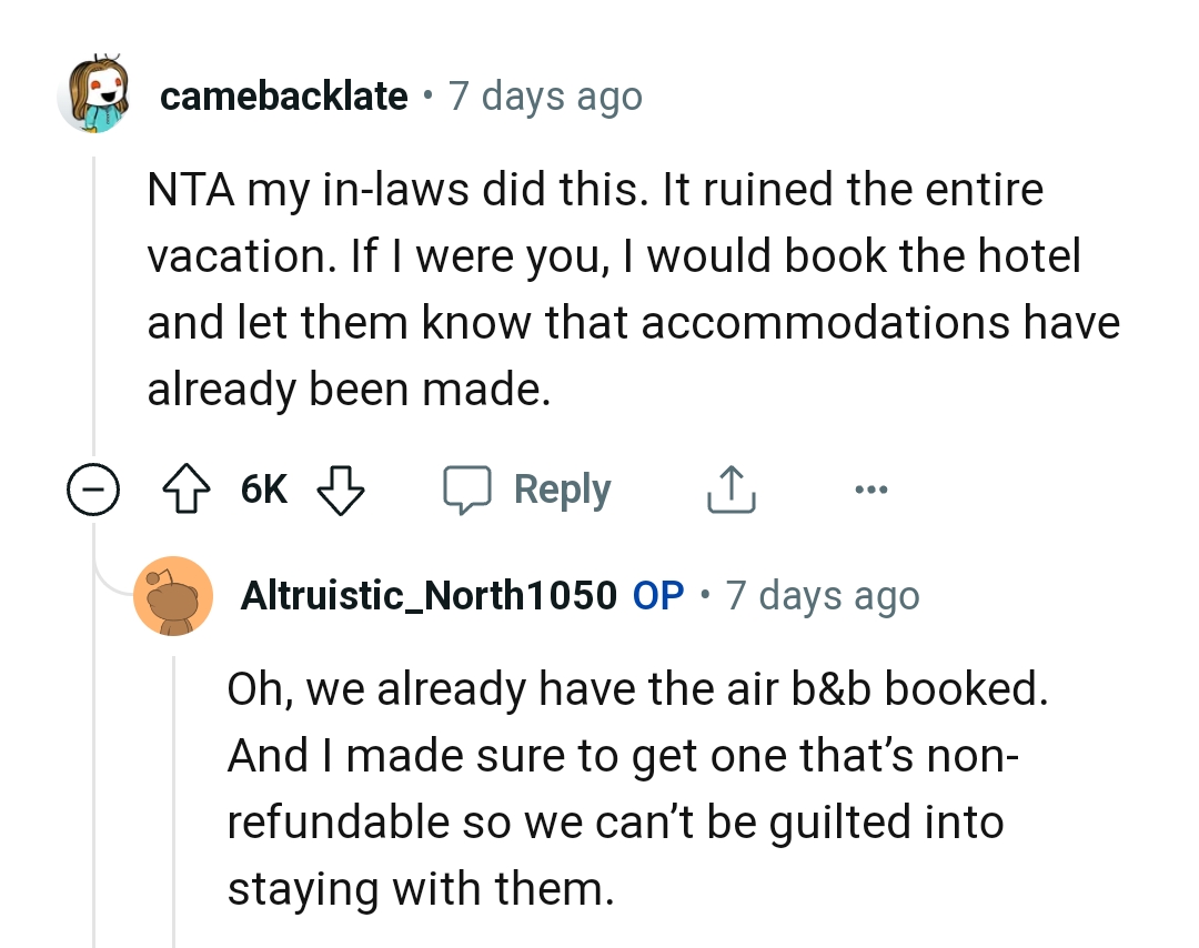 The OP Booked One That Is Nonrefundable