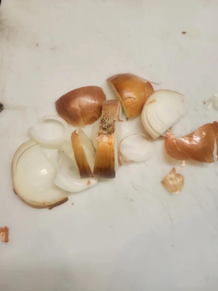 16. I had an interview and asked the guy to medium dice me an onion…