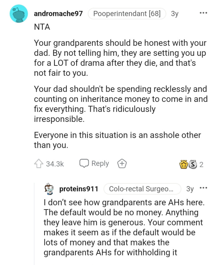 The Reddit story got more than 3K comments and here are some of the most upvoted ones