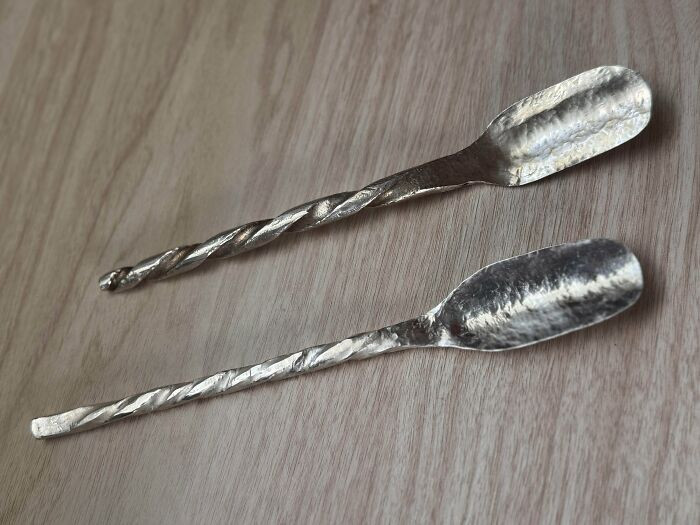"Forged A Silver Spoon For My New Nephew"