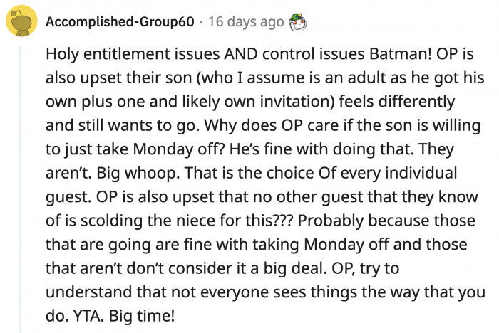 OP sure knows how to make a mountain out of a molehill.