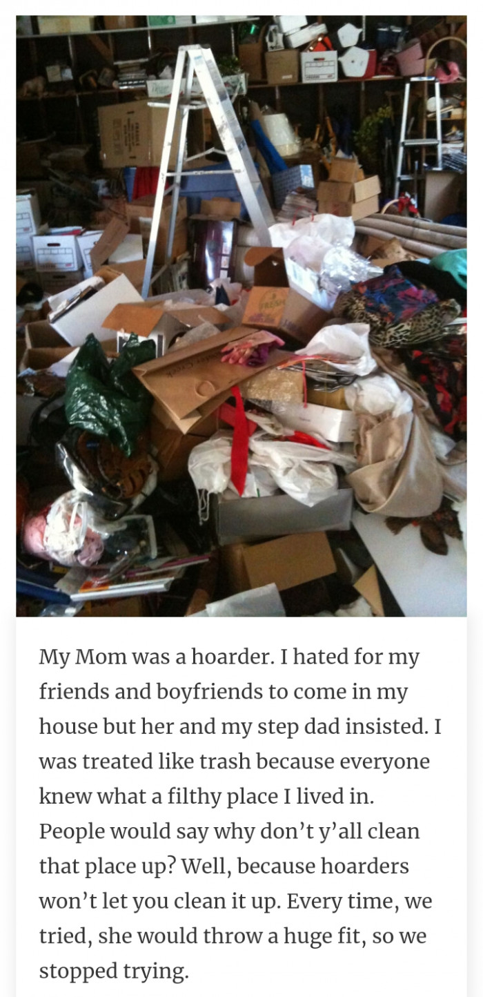 #13 Living with a mother who has a hoarding disorder.