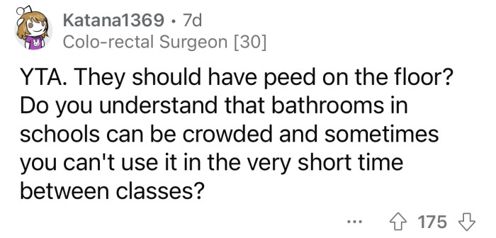 Sometimes bathrooms are too crowded, and students don't have enough time.