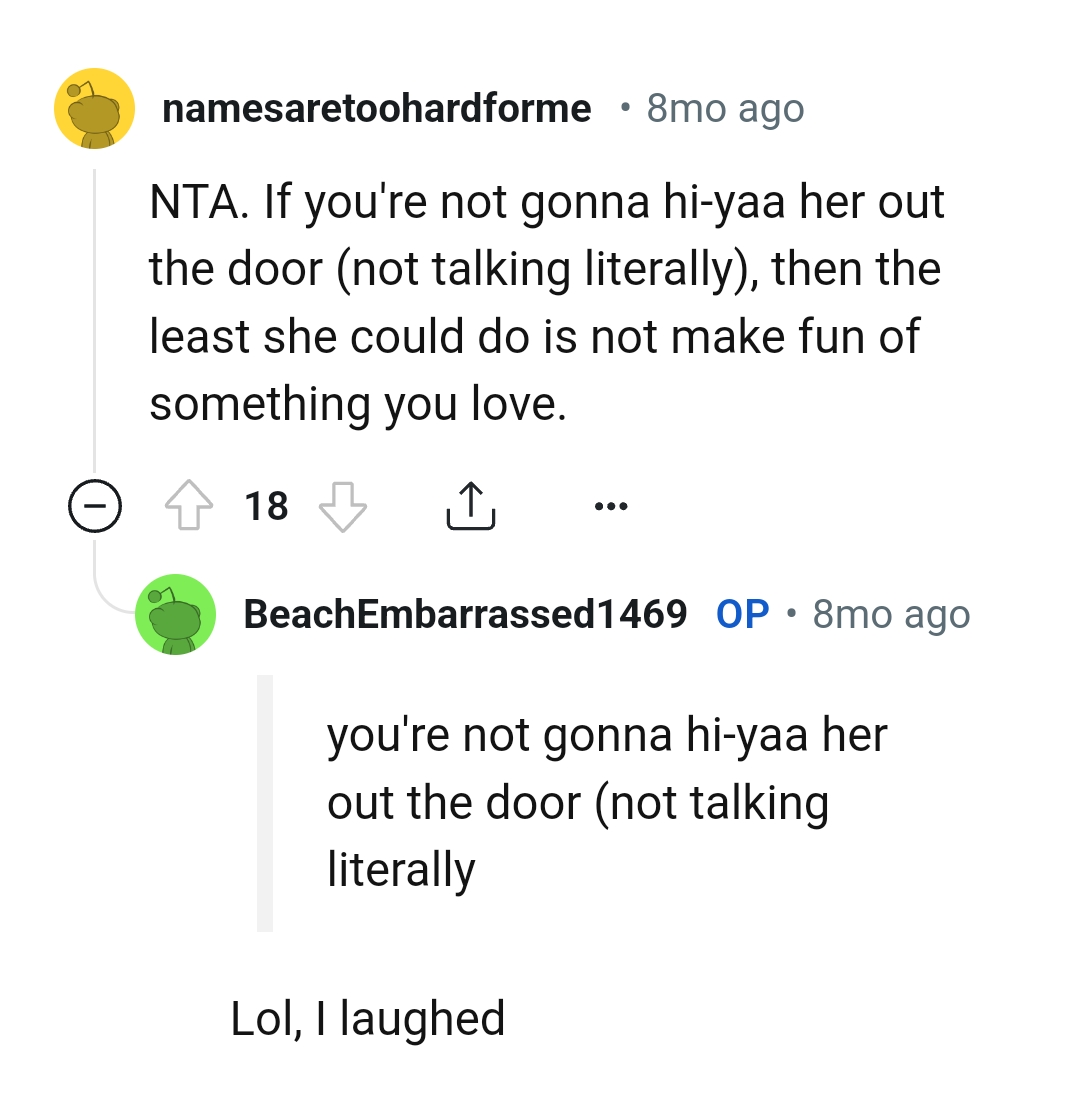 She shouldn't be making fun about it