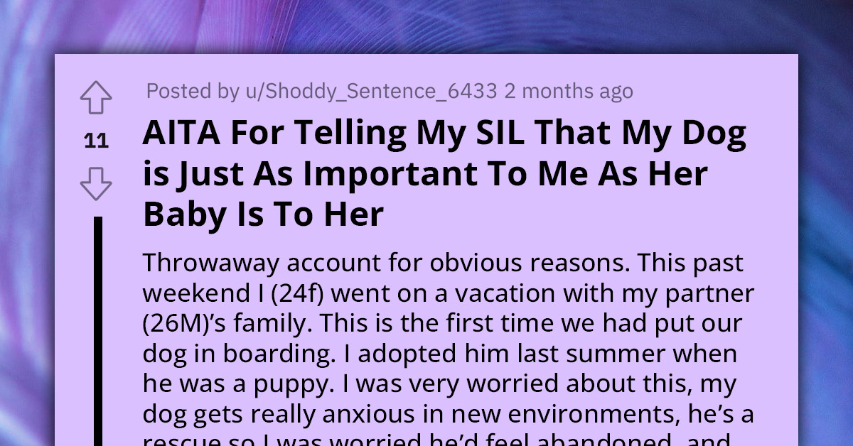 Woman Under Fire For Equating Her Dog's Importance To Her SIL's Baby