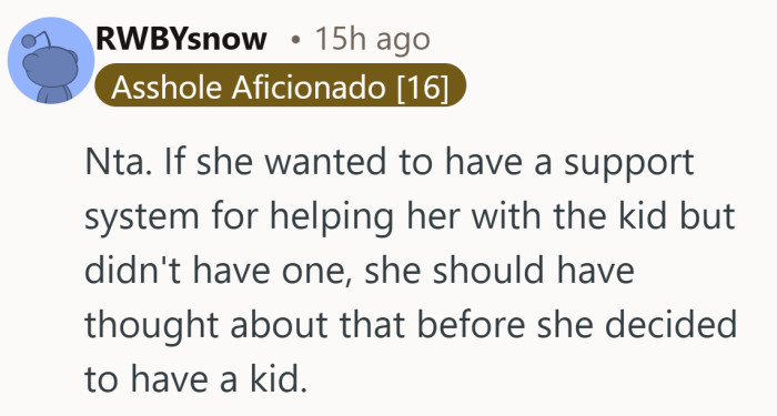 Planning a support system after the fact is where a lot of this tension seems to come from.