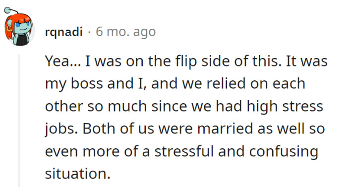 Boss-romance-marriage drama: high stress, low sanity. Wouldn't recommend, but it sure spices up the water cooler talk!