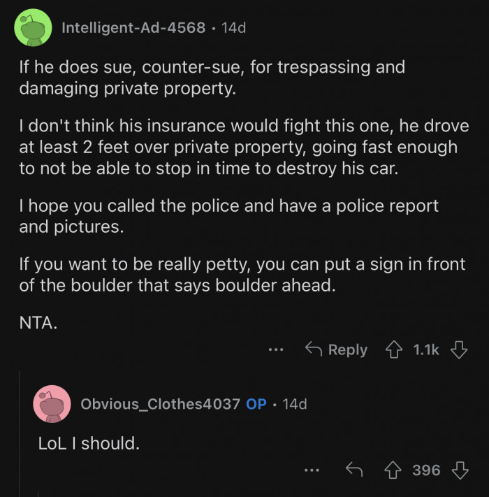 OP can always counter-sue his neighbor and hold him responsible for breaking multiple laws.