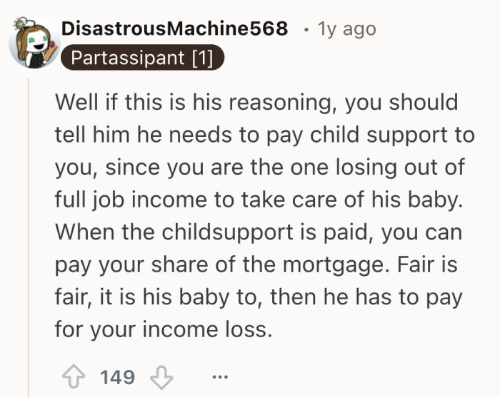 A sharp little reminder that income loss for childcare is still part of the family math, even if no one says it out loud.