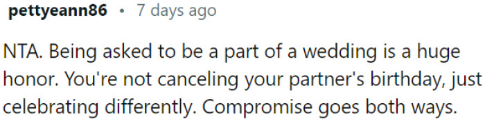 Being asked to be part of a wedding is an honor