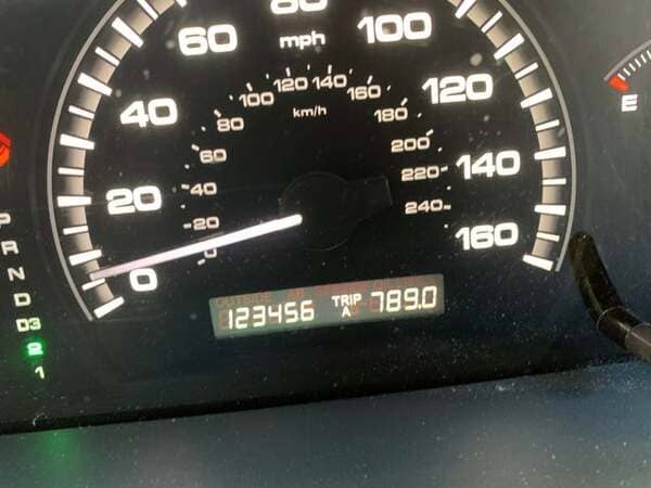 26. My odometer reads 1234567890.