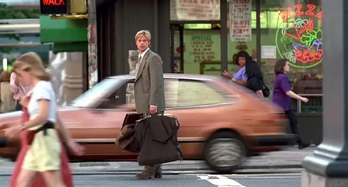 12. Brad Pitt's character gettin hit by a car in Meet Joe Black