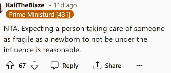 4. Right, because it's unreasonable not to be concerned about smoking around your newborn baby.