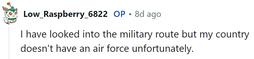 Looks like the skies aren't military-friendly here!