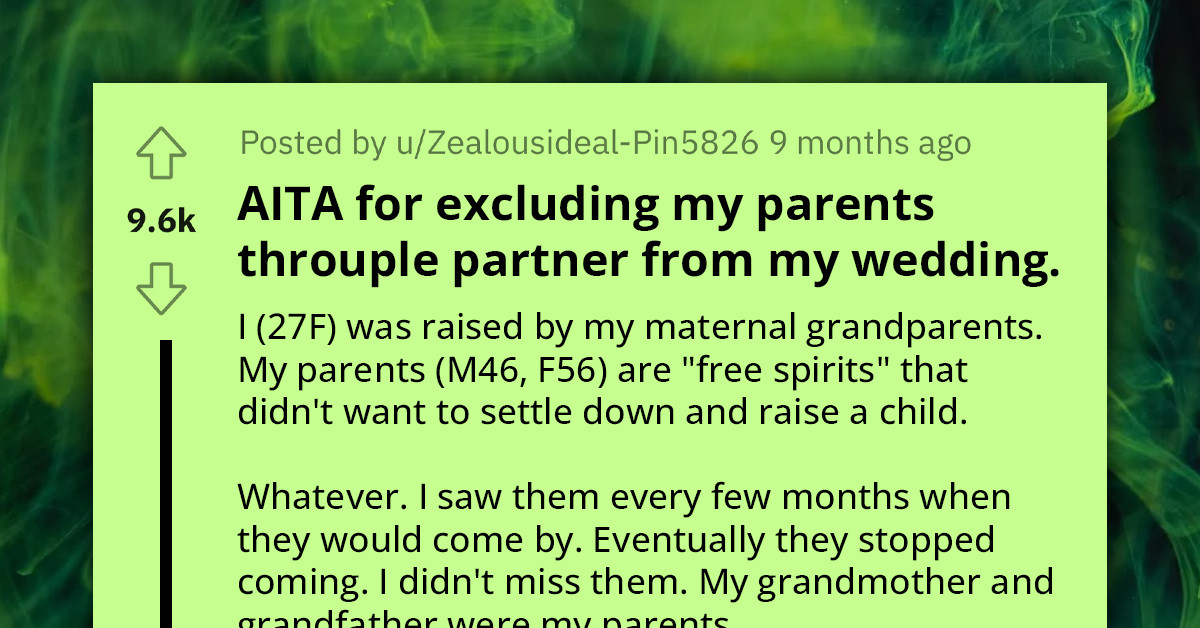 Redditor Excludes Parents' Throuple Partner From Her Wedding, They Scream Injustice