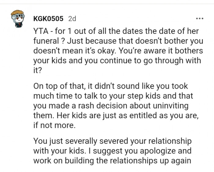 You just severed your relationship with your kids