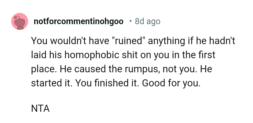 He started it, and the OP finished it