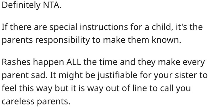 15. Parents must let people know about their child's special needs.
