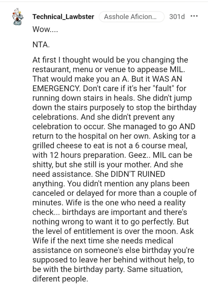 She didn't jump down the stairs purposely