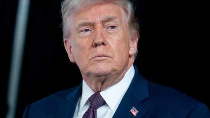 Trump addressing reporters, referencing “agitator” terminology amid law enforcement tension discussions