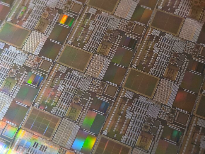 "Unknown Digital Circuitry Produced Using Photolithography (From A Shipment Of Surplus Unused Silicon Wafers)"