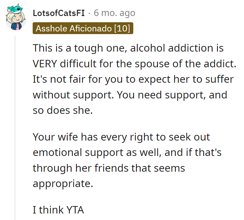 It seems the only thing on the rocks here is his sobriety, not his marriage. Cheers to seeking support, even if it's on the rocks!