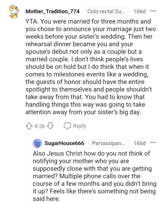 Her Rehearsal Dinner Became the OP and His Spouse's Debut