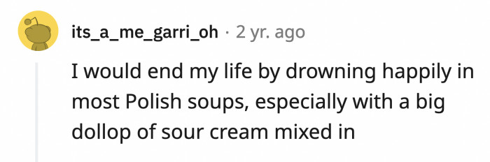 4. Polish soups with sour cream: Barszcz, ogurkowa, zurek, rosol, krupnik