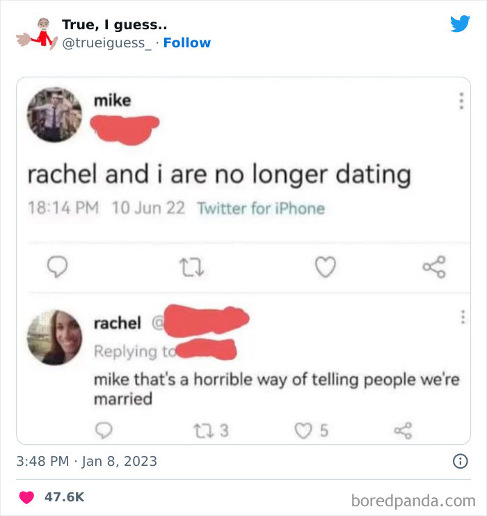 41. No longer dating