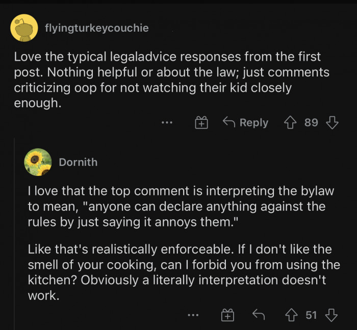 Those responses were truly irritating.