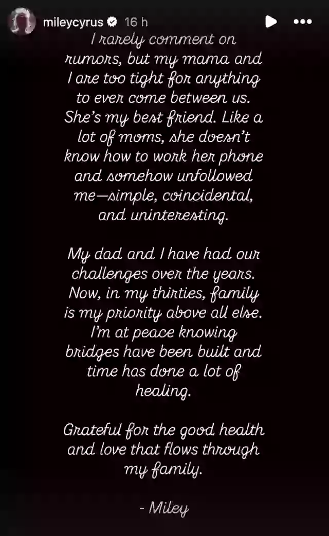 Her Instagram post made it clear there was no bad blood between them.