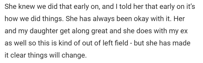 Understandably, OP felt blindsided