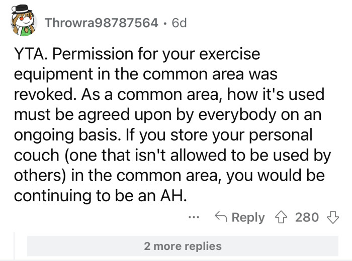 Since it's a common area, Op needs everyone's permission.