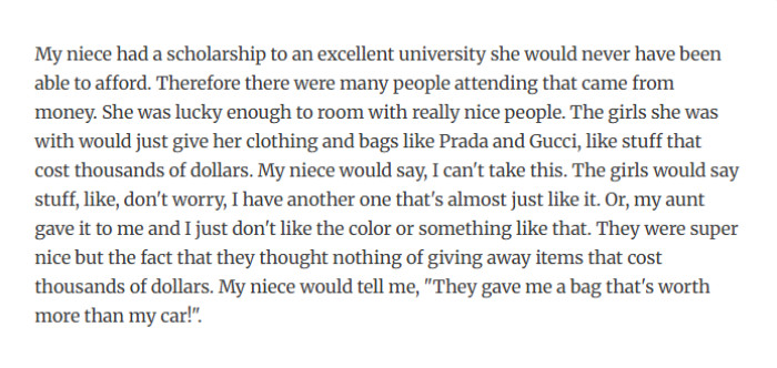 18. Receiving thousands of dollars in gifts as if it’s a casual favor