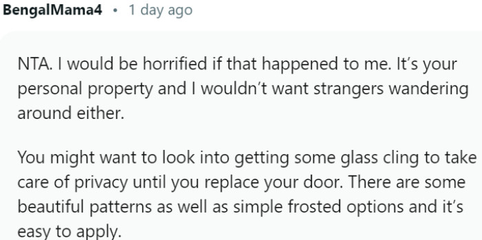 Privacy and Personal Property Are Important