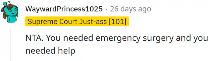 And he should be the first person she can rely on.