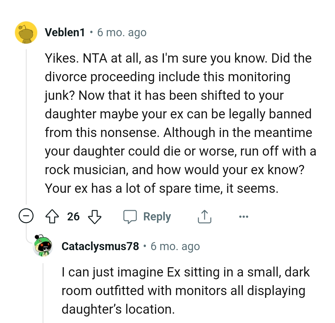 The ex can be legally banned from this nonsense