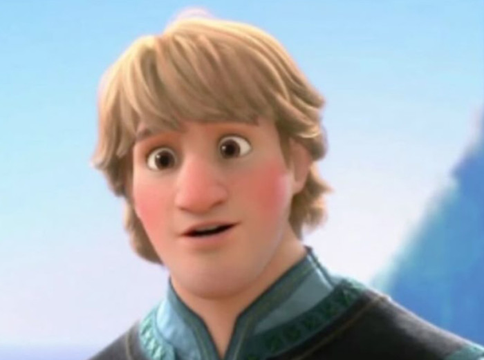 Kristoff (Frozen, 2013) is also reddish blonde. Closer to Anna's shade than to John Smith's.