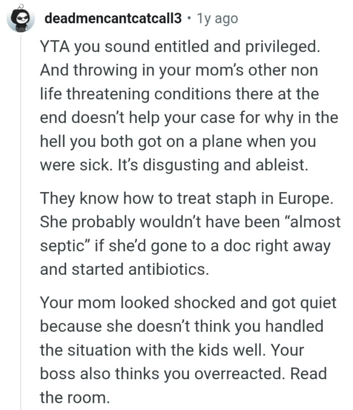 It's disgusting and ableist